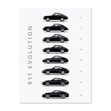 Tableau Porsche 911 evolution noir