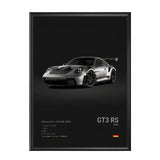 Tableau Porsche GT3 rs toile gris avant