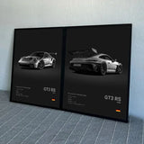 Tableau Porsche GT3 rs gris profil