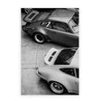 Tableau Porsche Noir et Blanc toile 3