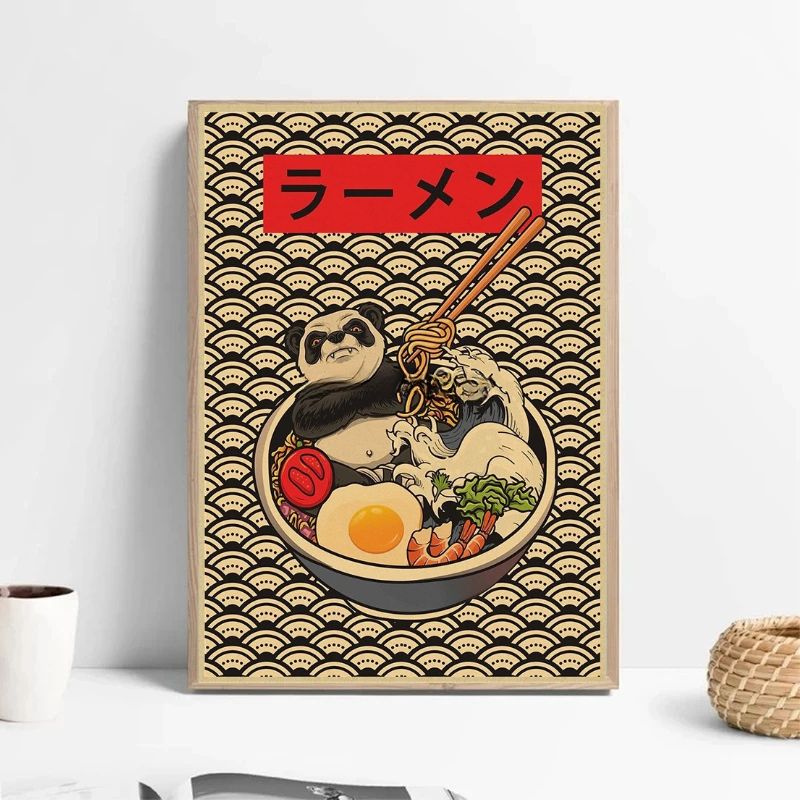 Tableau Retro Pop Japonais Ramen table