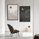 TableauSoleiletLuneAbstraits mural