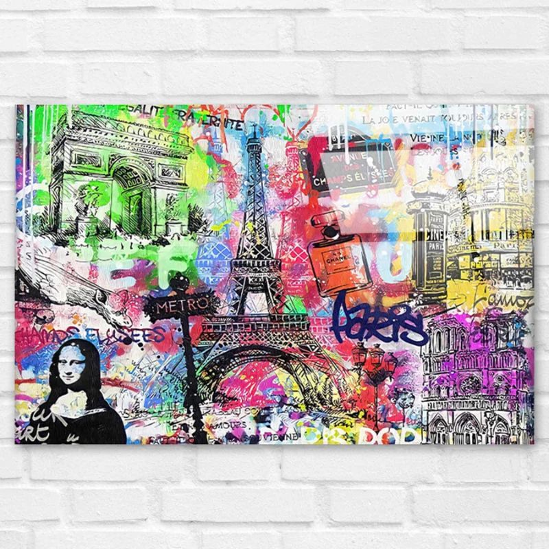 Tableau Street Art Paris toile