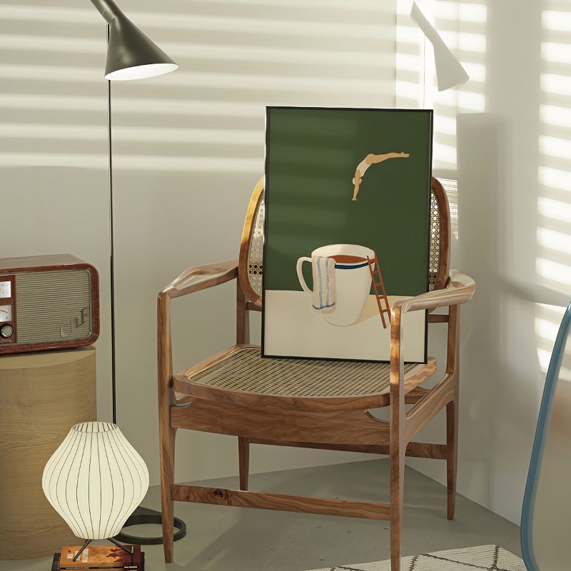 TableauSurrealisteMinimalistePlongeondansleCafe fauteuil