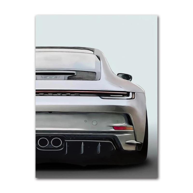 Tableau Triptyque Porsche GT3 toile 3