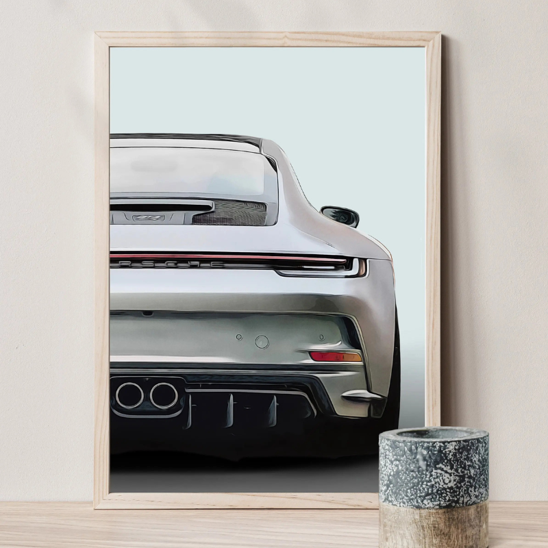 Tableau Triptyque Porsche GT3 toile 3 mur