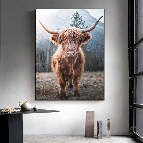 TableauVacheHighland mural