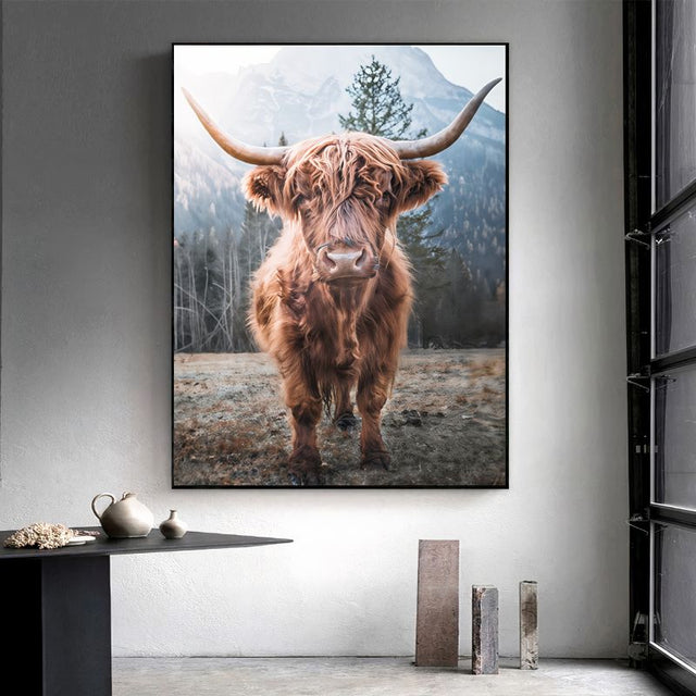 TableauVacheHighland mural