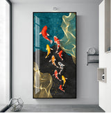 Tableau Poisson Coloré toile