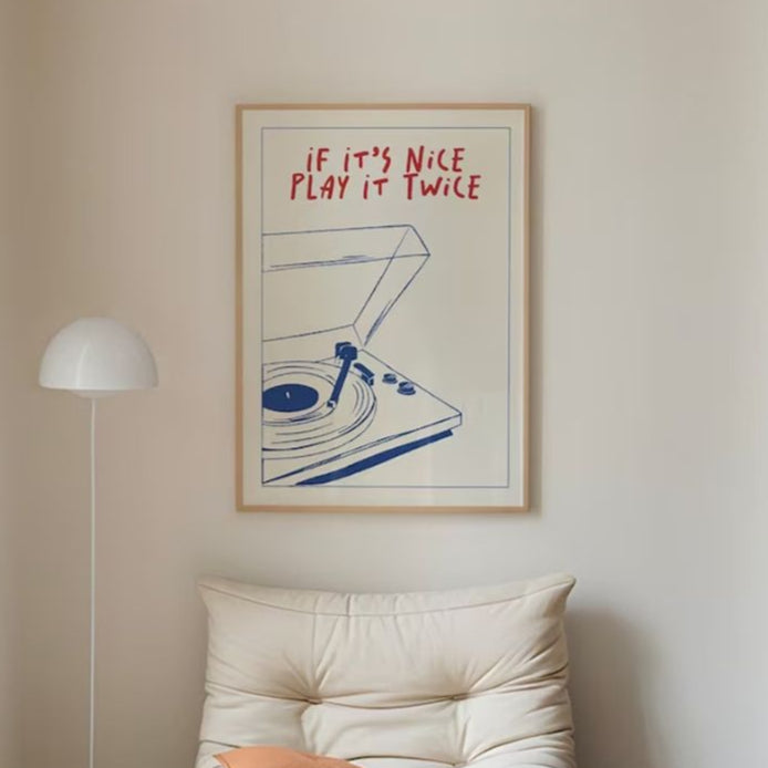 Tableauplatinevinyleminimaliste chambre