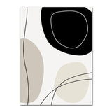 Tableaux abstraits noirs et beiges deco salon