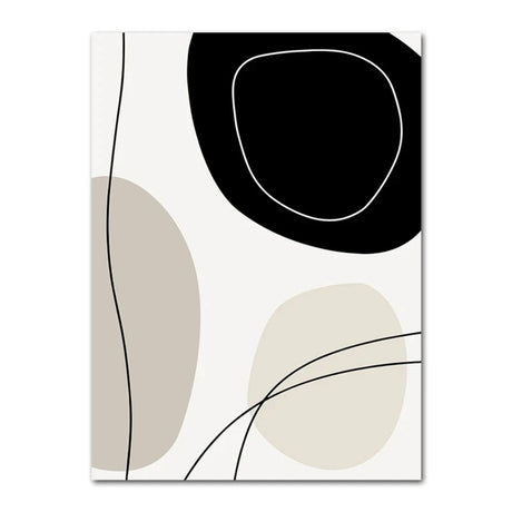 Tableaux abstraits noirs et beiges deco salon