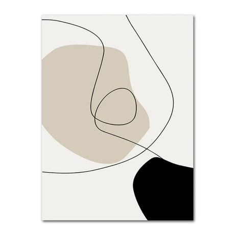 Tableaux abstraits noirs et beiges decoration