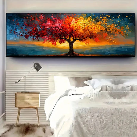ToileArbreColore4Saisons chambre