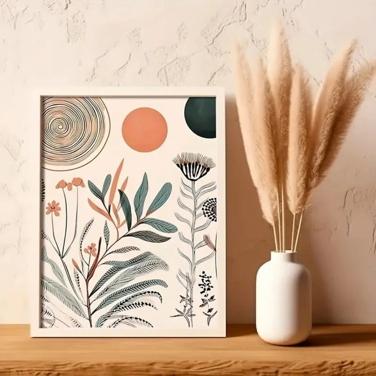 Triptyque floral boheme exotique Tableau