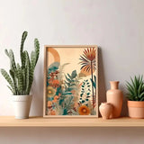 Triptyque floral boheme exotique decoration