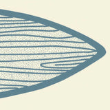 Triptyque planche de surf en bois bleu deco murale