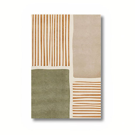 TriptyqueBohemeAbstraitVertetTerracotta toile 3