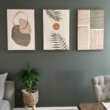 TriptyqueBohemeAbstraitVertetTerracotta salon