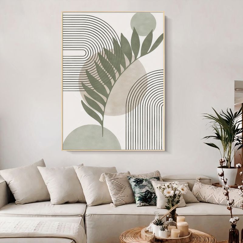 TriptyqueGeometriqueMinimalisteVertetBlanc canape