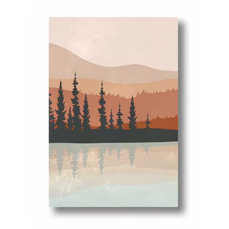 TriptyqueMontagnesetLacStyleNordique toile 3