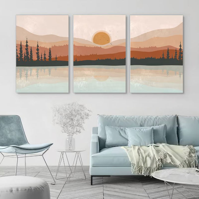 TriptyqueMontagnesetLacStyleNordique canape