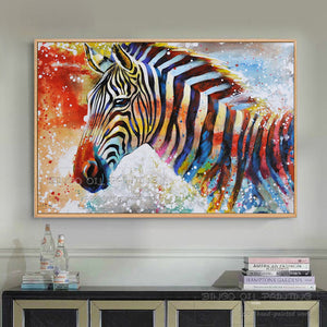 Tableau Zebre Multicolore