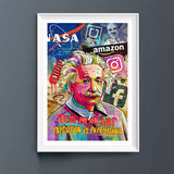 Tableau Einstein Pop Art toile