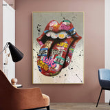 Tableau Pop Art Bouche