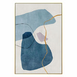 Tableau minimaliste bleu cadre