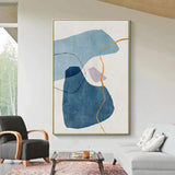 Tableau minimaliste bleu toile