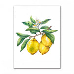 Tableau citrons peinture