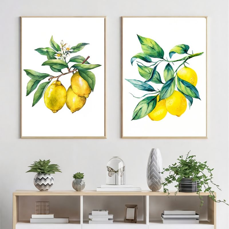 Tableau citrons toile