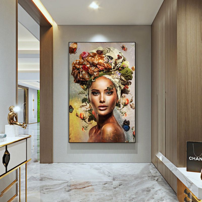 Tableau Femme aux Fleurs – Art-Cadre.fr