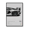 Tableau Lamborghini SVJ cadre