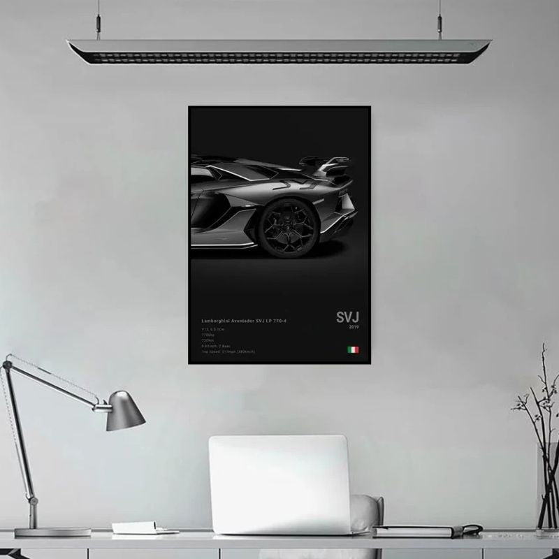 Tableau Lamborghini SVJ toile