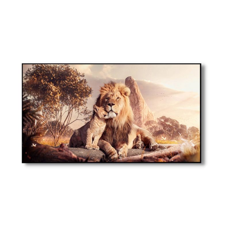 Tableau lion et lionceau toile