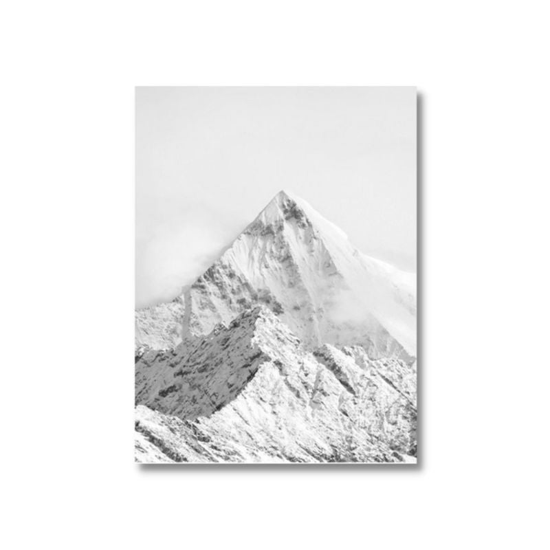 Tableau montagne noir et blanc toile