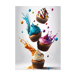 Tableau pop art cuisine cadre cup cake