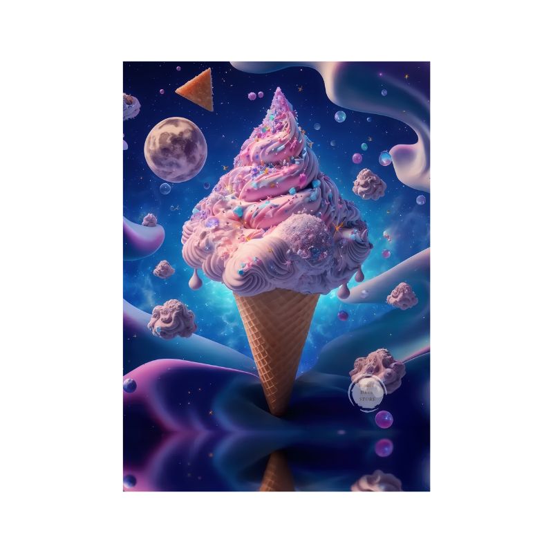 Tableau pop art cuisine toile cadre glace