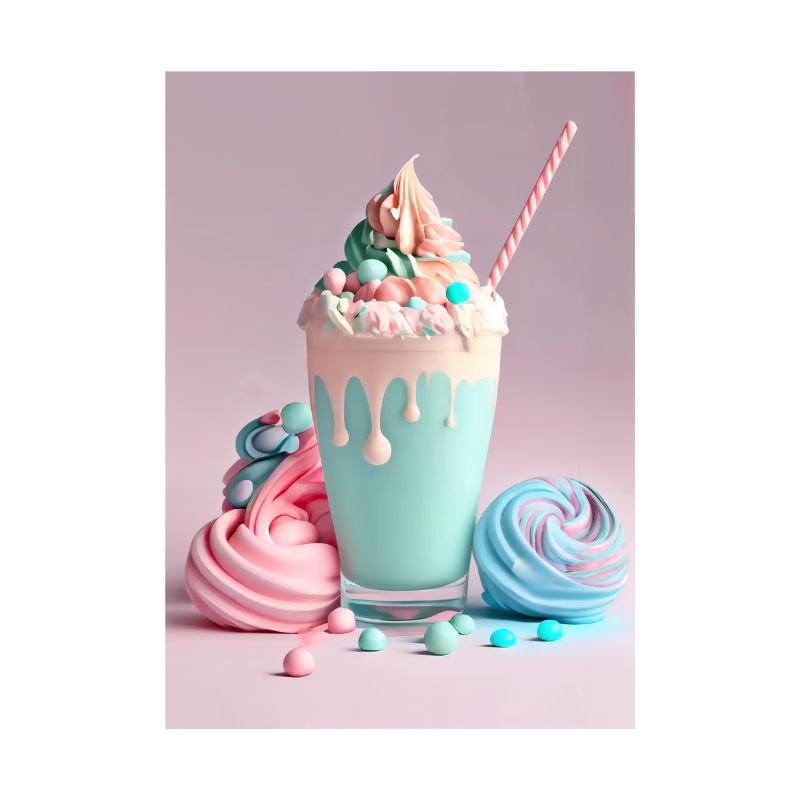 Tableau pop art cuisine toile glace