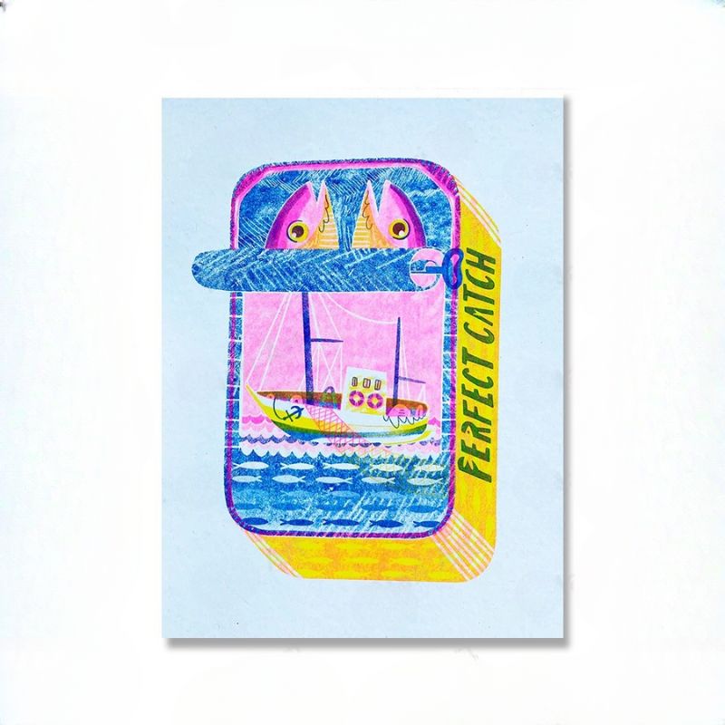 Tableau sardines toile 1