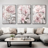 Tableau Triptyque Fleurs cadre