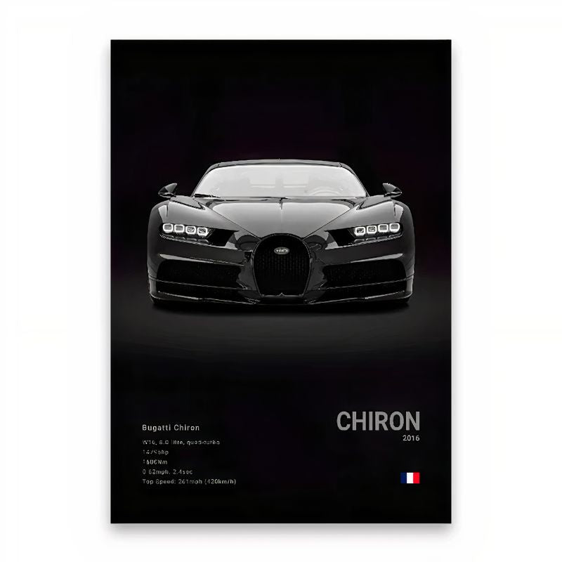 tableau bugatti Chiron toile