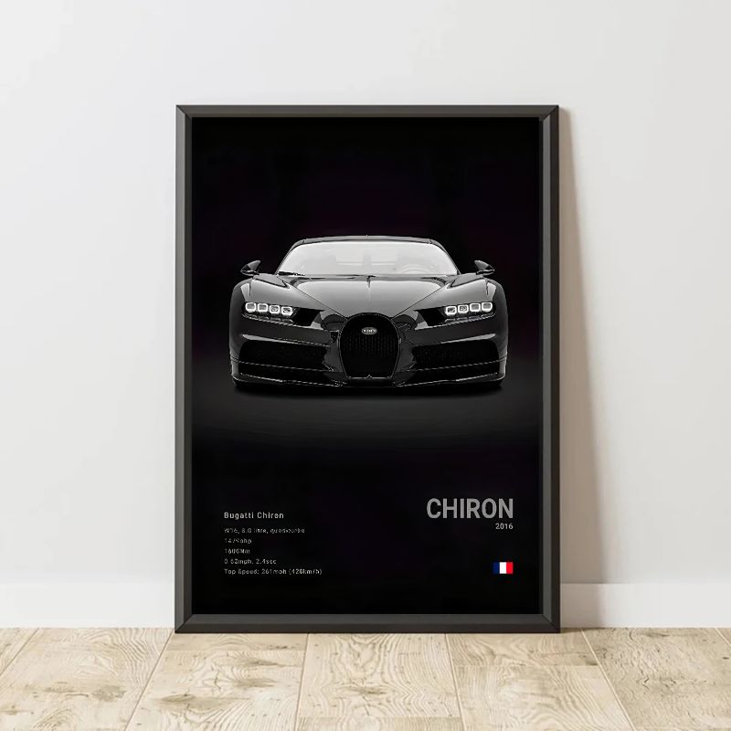 tableau bugatti Chiron toile mur