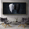 tableau aile d'ange noir et blanc