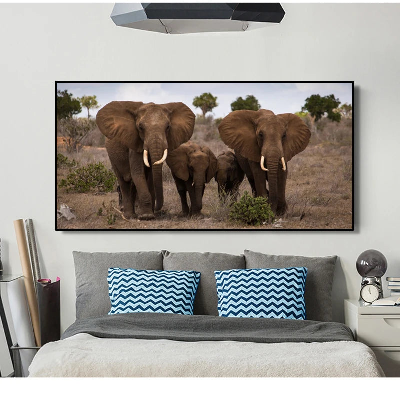 tableau famille éléphant