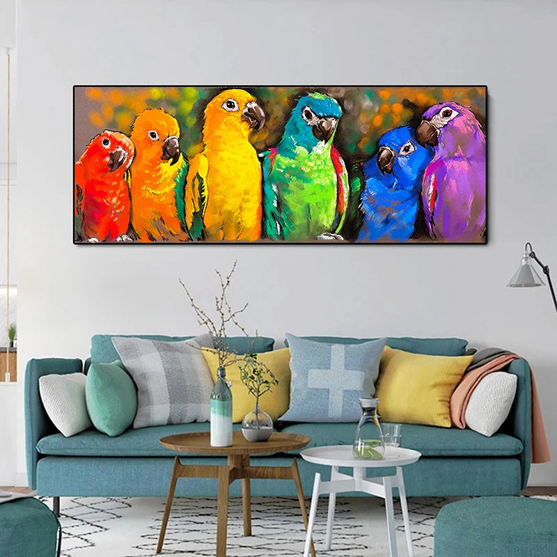 Tableau perroquet coloré