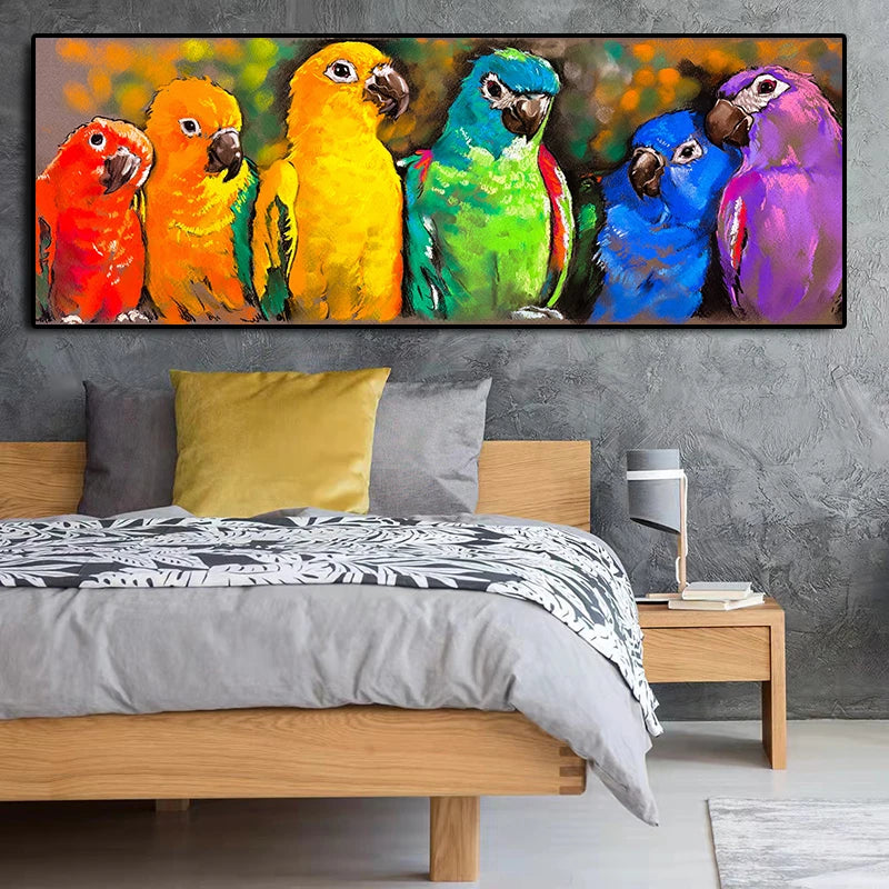 Tableau perroquet coloré