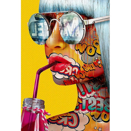 Tableau visage femme pop art